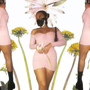 Pink BooHoo mini dress